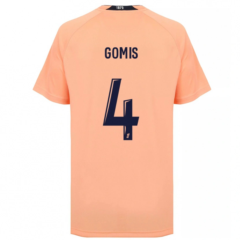Danxen Enfant Maillot Georges Gomis #4 Orange Bleu Marine Tenues Extérieur 2025/26 T-Shirt
