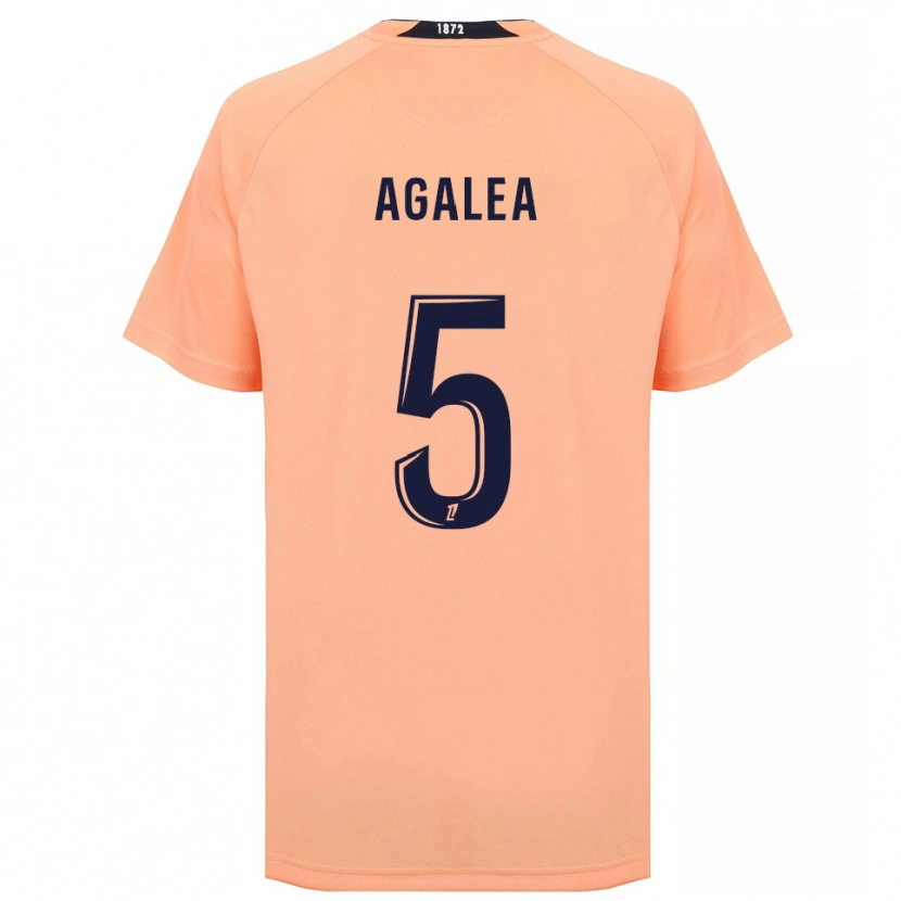 Danxen Enfant Maillot Nathan Agalea #5 Orange Bleu Marine Tenues Extérieur 2025/26 T-Shirt
