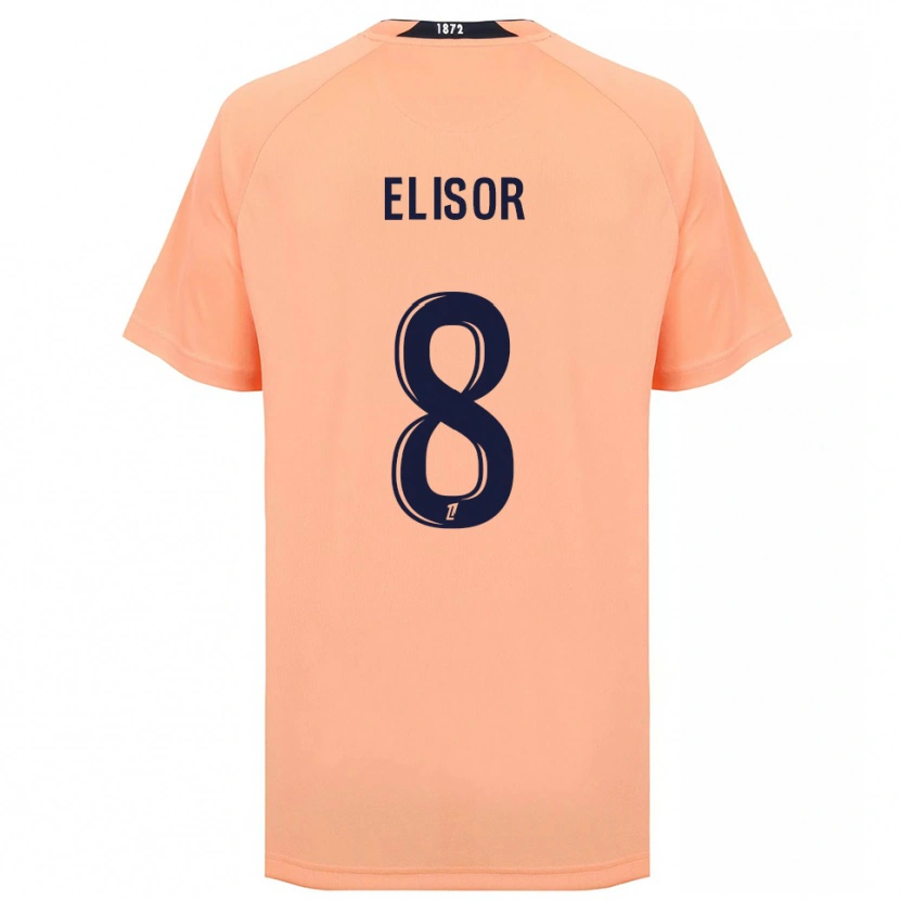 Danxen Enfant Maillot Salomé Elisor #8 Orange Bleu Marine Tenues Extérieur 2025/26 T-Shirt