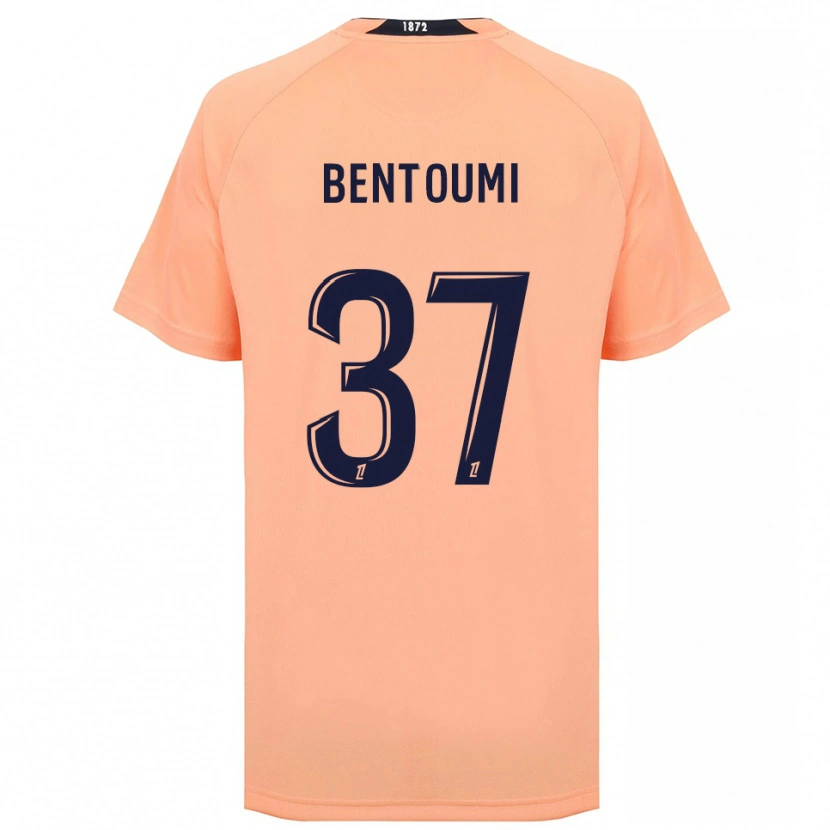 Danxen Enfant Maillot Mokrane Bentoumi #37 Orange Bleu Marine Tenues Extérieur 2025/26 T-Shirt