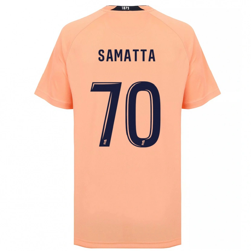 Danxen Enfant Maillot Ally Samatta #70 Orange Bleu Marine Tenues Extérieur 2025/26 T-Shirt