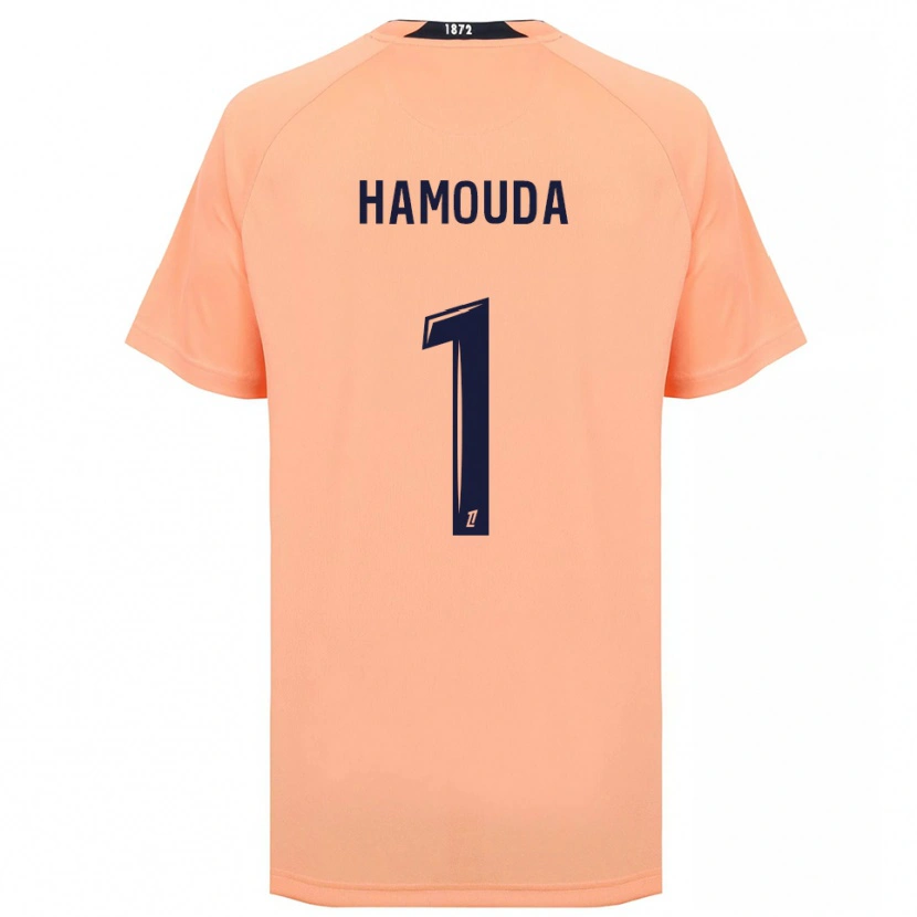Danxen Enfant Maillot Adel Hamouda #1 Orange Bleu Marine Tenues Extérieur 2025/26 T-Shirt