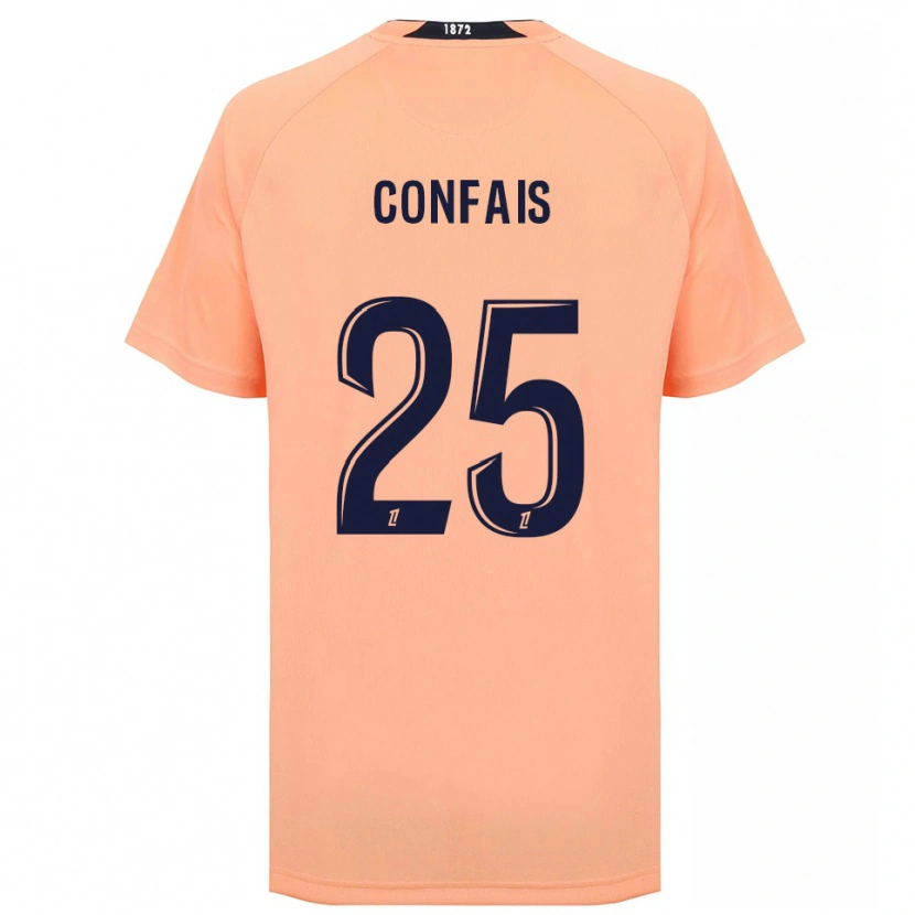 Danxen Enfant Maillot Aloïs Confais #25 Orange Bleu Marine Tenues Extérieur 2025/26 T-Shirt