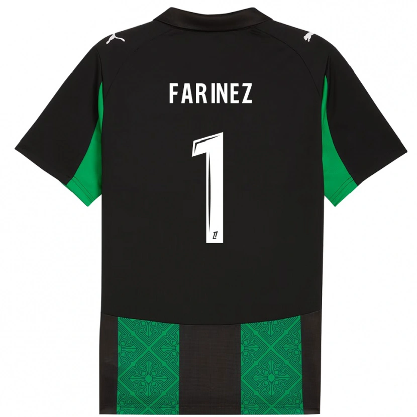 Danxen Enfant Maillot Wuilker Fariñez #1 Noir Vert Tenues Extérieur 2025/26 T-Shirt
