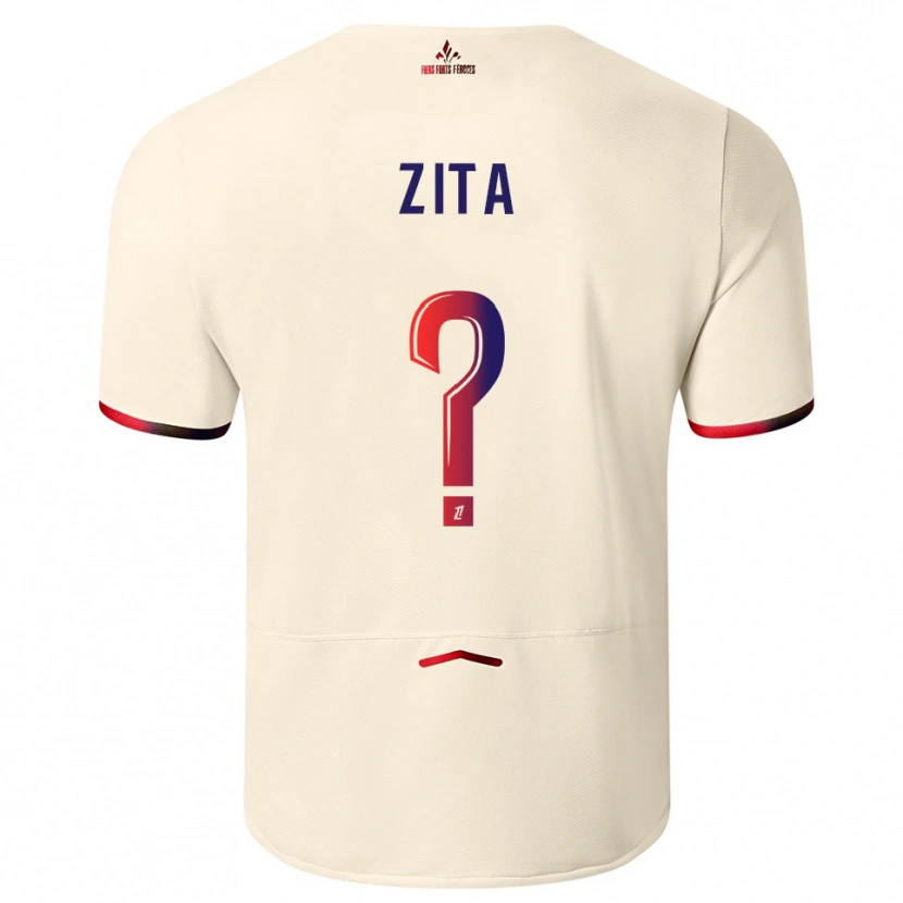 Danxen Enfant Maillot Kisley Zita #0 Blanc Cassé Rouge Tenues Extérieur 2025/26 T-Shirt