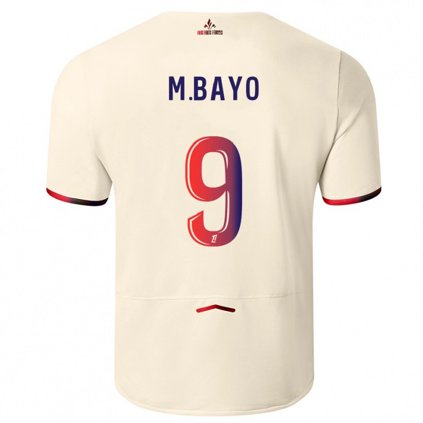 Danxen Enfant Maillot Mohamed Bayo #9 Blanc Cassé Rouge Tenues Extérieur 2025/26 T-Shirt