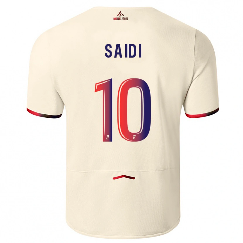 Danxen Enfant Maillot Rachel Saidi #10 Blanc Cassé Rouge Tenues Extérieur 2025/26 T-Shirt