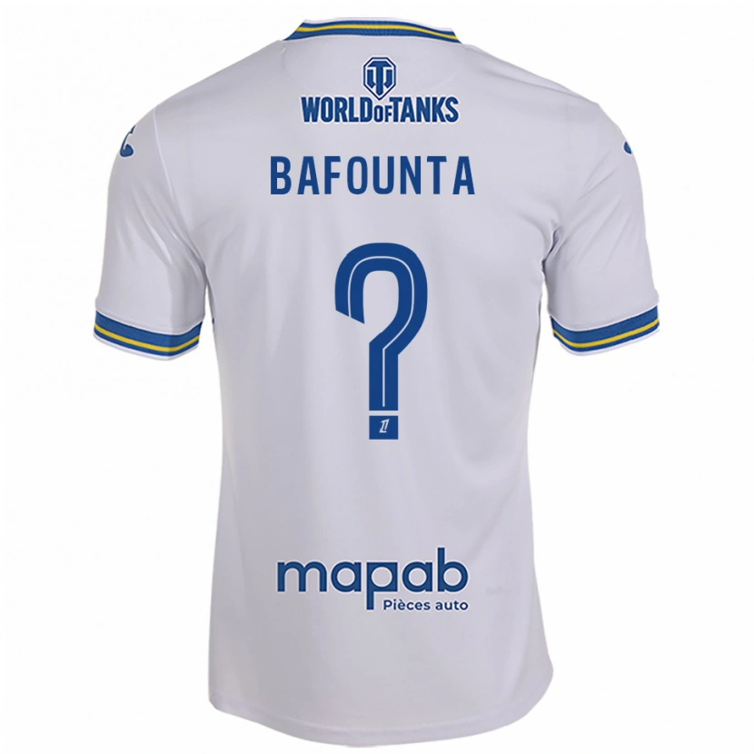Danxen Enfant Maillot Kamal Bafounta #0 Blanc Bleu Ciel Tenues Extérieur 2025/26 T-Shirt