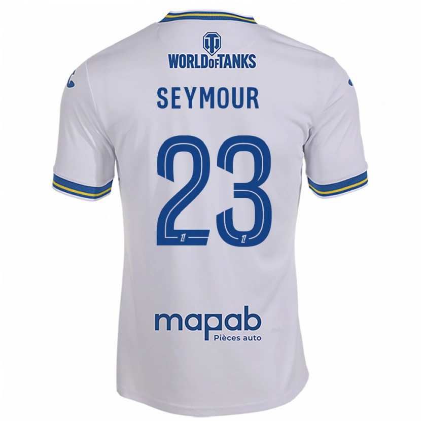 Danxen Enfant Maillot Brice Seymour #23 Blanc Bleu Ciel Tenues Extérieur 2025/26 T-Shirt