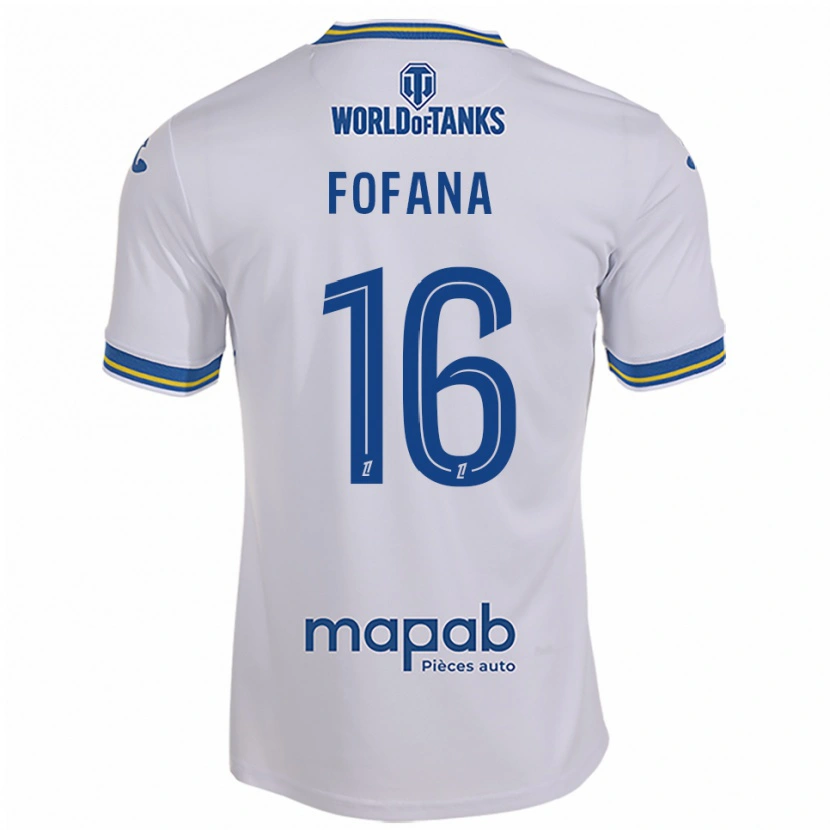 Danxen Enfant Maillot Bahliseny Fofana #16 Blanc Bleu Ciel Tenues Extérieur 2025/26 T-Shirt