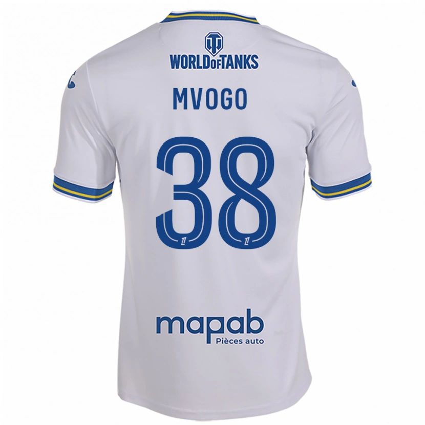 Danxen Enfant Maillot Yvon Mvogo #38 Blanc Bleu Ciel Tenues Extérieur 2025/26 T-Shirt