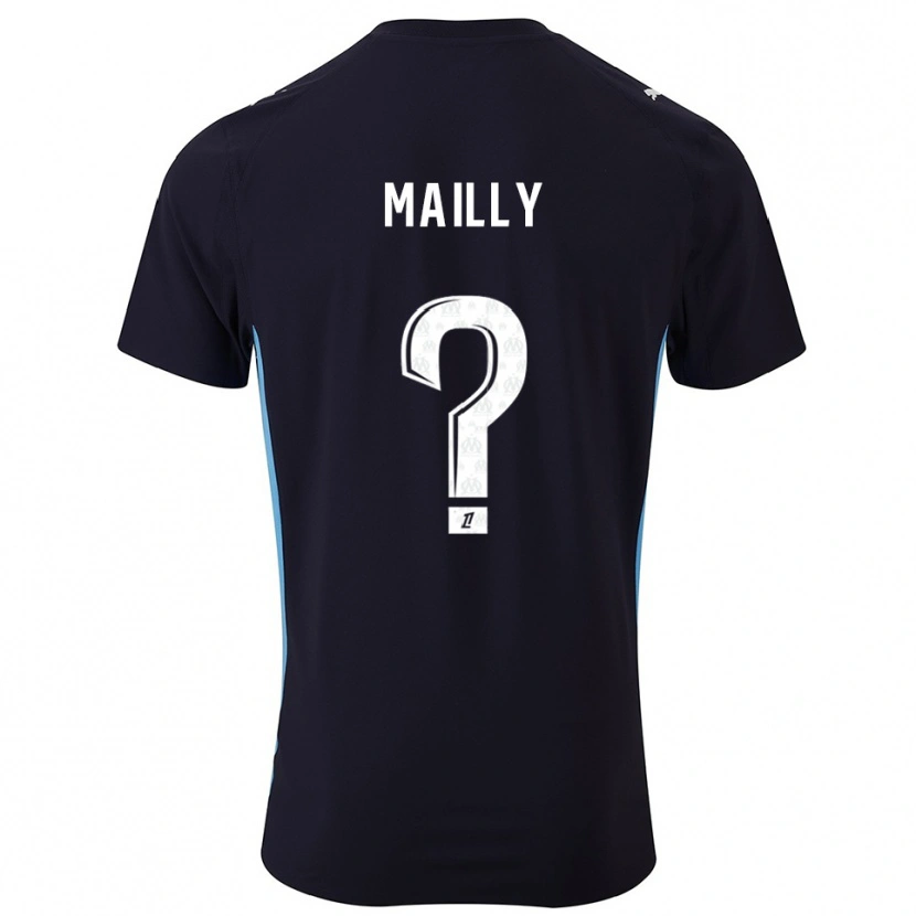 Danxen Enfant Maillot Evan Mailly #0 Noir Bleu Ciel Tenues Extérieur 2025/26 T-Shirt