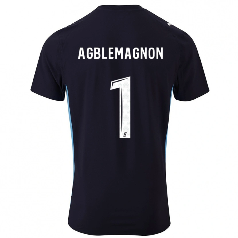 Danxen Enfant Maillot Jordan Agblemagnon #1 Noir Bleu Ciel Tenues Extérieur 2025/26 T-Shirt