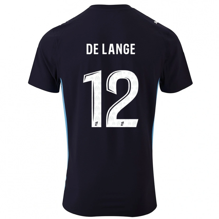 Danxen Enfant Maillot Jeffrey De Lange #12 Noir Bleu Ciel Tenues Extérieur 2025/26 T-Shirt