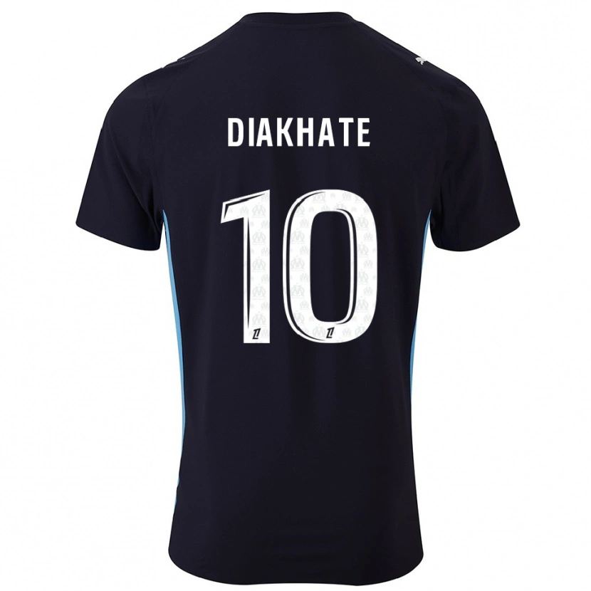 Danxen Enfant Maillot Ndeye Awa Diakhaté #10 Noir Bleu Ciel Tenues Extérieur 2025/26 T-Shirt