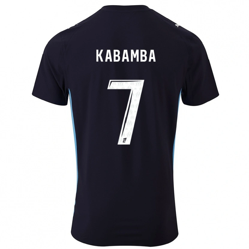 Danxen Enfant Maillot Alexis Kabamba #7 Noir Bleu Ciel Tenues Extérieur 2025/26 T-Shirt