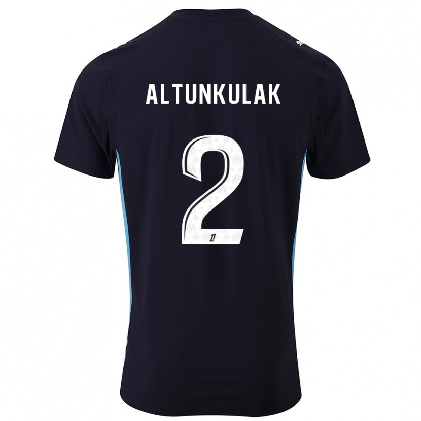 Danxen Enfant Maillot Selen Altunkulak #2 Noir Bleu Ciel Tenues Extérieur 2025/26 T-Shirt
