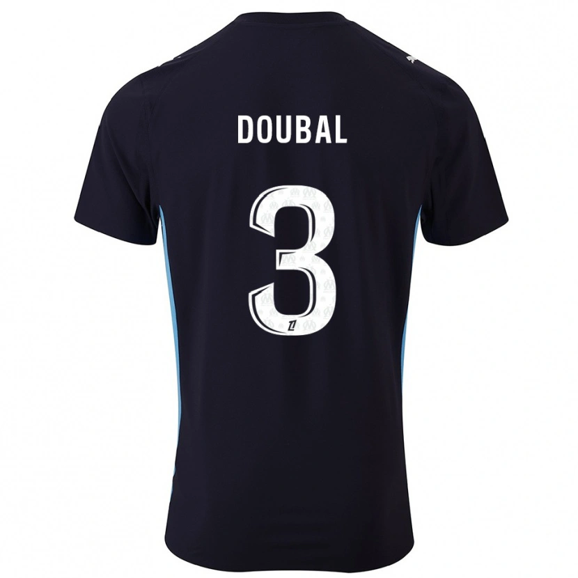 Danxen Enfant Maillot Anis Doubal #3 Noir Bleu Ciel Tenues Extérieur 2025/26 T-Shirt