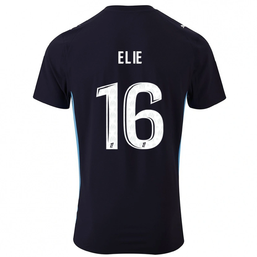 Danxen Enfant Maillot Anaïs Elie #16 Noir Bleu Ciel Tenues Extérieur 2025/26 T-Shirt