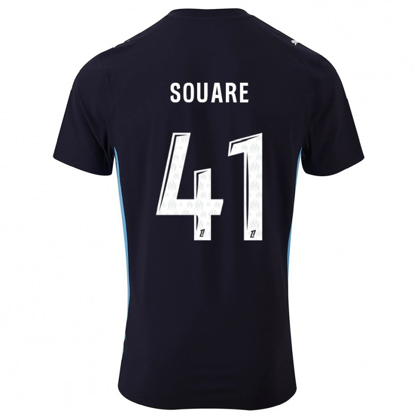 Danxen Enfant Maillot Cheick Souare #41 Noir Bleu Ciel Tenues Extérieur 2025/26 T-Shirt