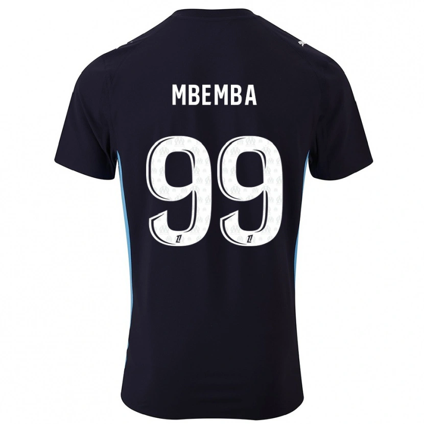 Danxen Enfant Maillot Chancel Mbemba #99 Noir Bleu Ciel Tenues Extérieur 2025/26 T-Shirt