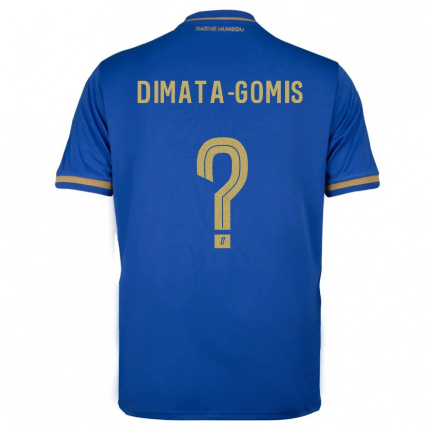 Danxen Enfant Maillot Kamron Dimata-Gomis #0 Bleu Or Tenues Extérieur 2025/26 T-Shirt