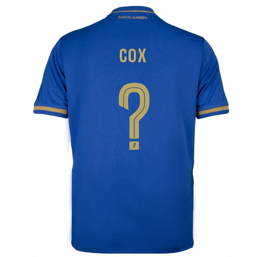 Danxen Enfant Maillot Matthew Cox #0 Bleu Or Tenues Extérieur 2025/26 T-Shirt