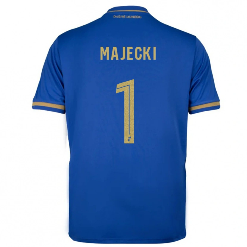 Danxen Enfant Maillot Radoslaw Majecki #1 Bleu Or Tenues Extérieur 2025/26 T-Shirt