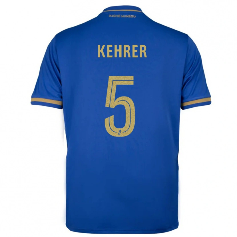 Danxen Enfant Maillot Thilo Kehrer #5 Bleu Or Tenues Extérieur 2025/26 T-Shirt