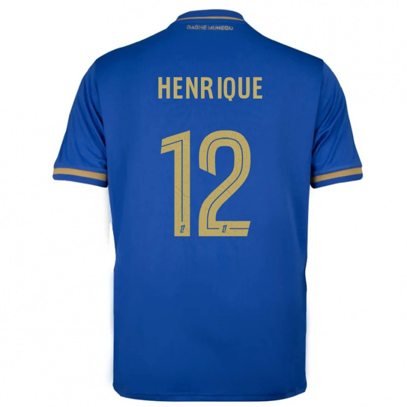 Danxen Enfant Maillot Caio Henrique #12 Bleu Or Tenues Extérieur 2025/26 T-Shirt