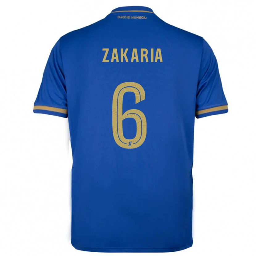 Danxen Enfant Maillot Denis Zakaria #6 Bleu Or Tenues Extérieur 2025/26 T-Shirt