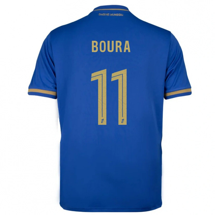 Danxen Enfant Maillot Amal Boura #11 Bleu Or Tenues Extérieur 2025/26 T-Shirt