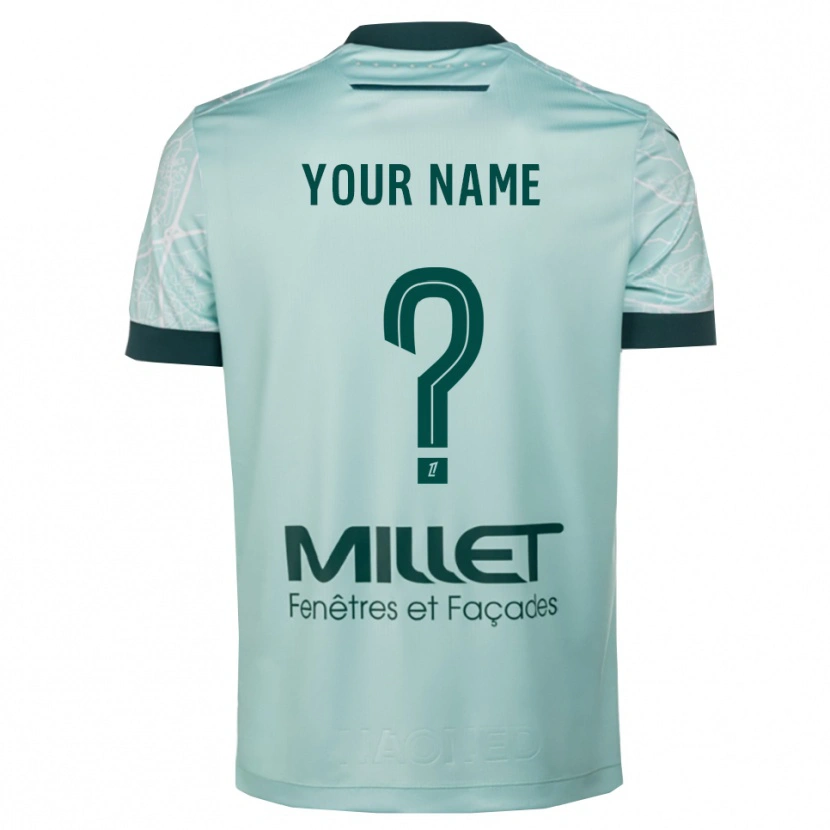 Danxen Enfant Maillot Votre Nom #0 Vert Blanc Tenues Extérieur 2025/26 T-Shirt