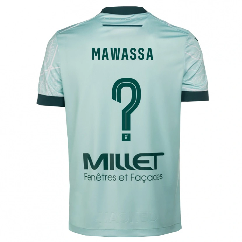Danxen Enfant Maillot Enoch Mawassa #0 Vert Blanc Tenues Extérieur 2025/26 T-Shirt
