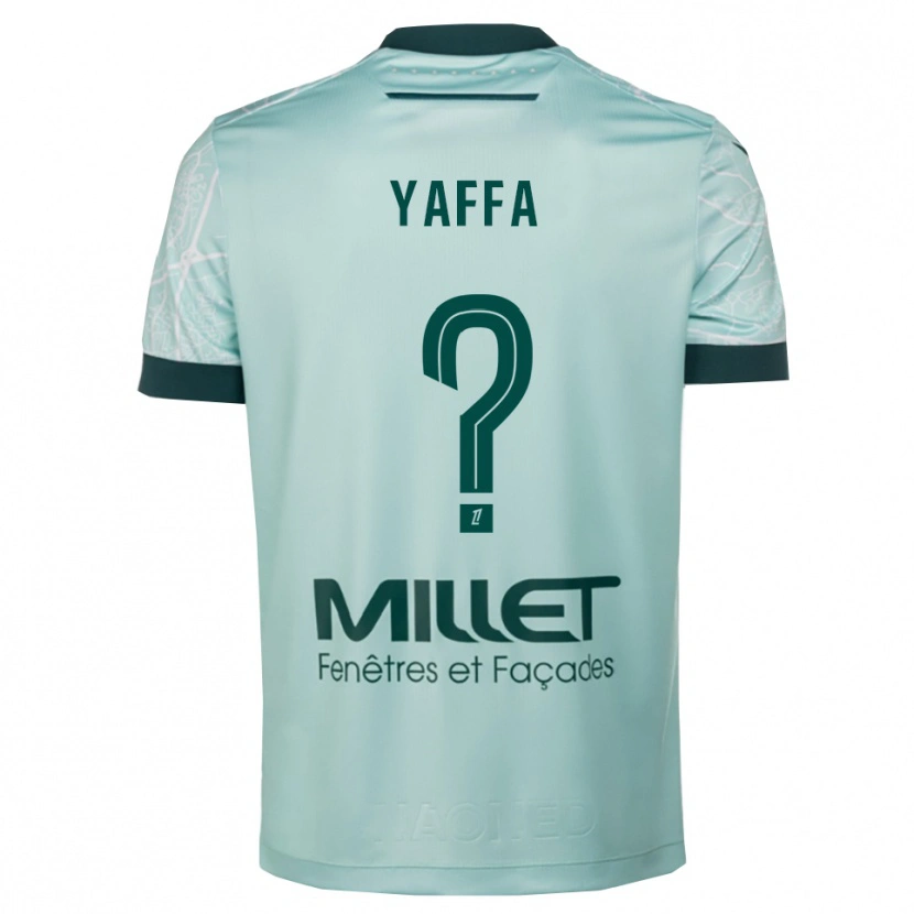 Danxen Enfant Maillot Cheickné Yaffa #0 Vert Blanc Tenues Extérieur 2025/26 T-Shirt