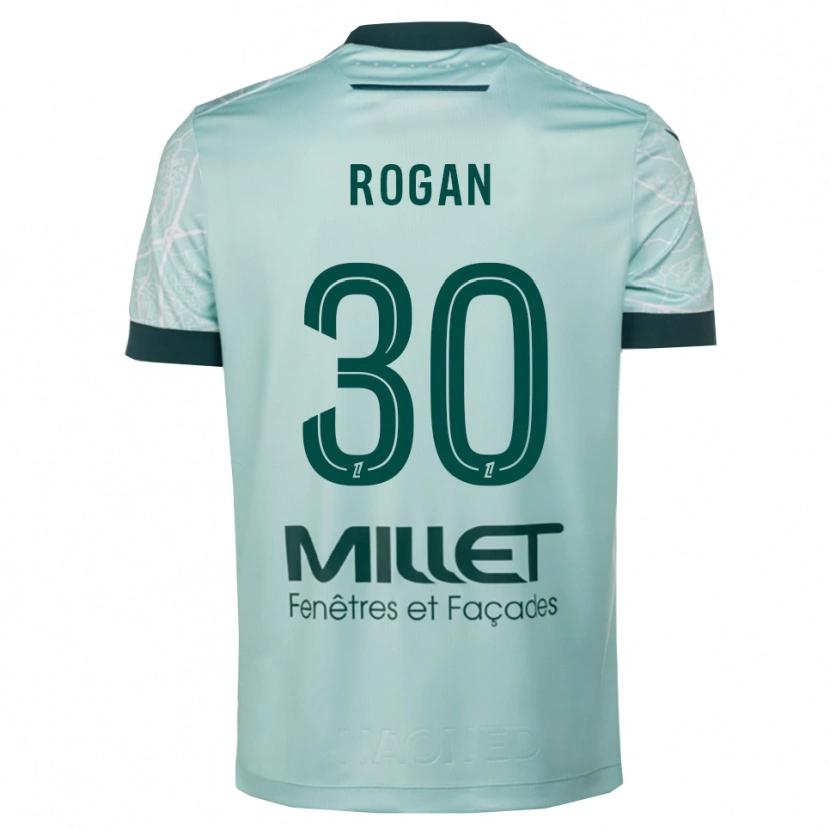 Danxen Enfant Maillot Manja Rogan #30 Vert Blanc Tenues Extérieur 2025/26 T-Shirt