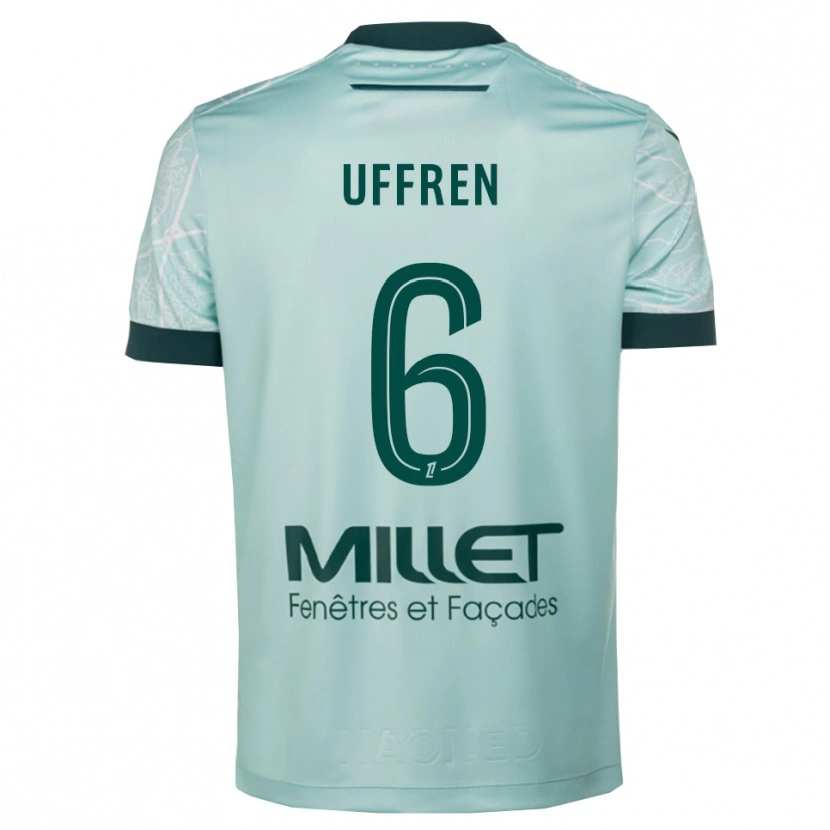 Danxen Enfant Maillot Manon Uffren #6 Vert Blanc Tenues Extérieur 2025/26 T-Shirt