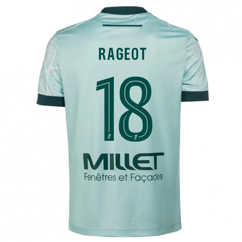 Danxen Enfant Maillot Lalie Rageot #18 Vert Blanc Tenues Extérieur 2025/26 T-Shirt
