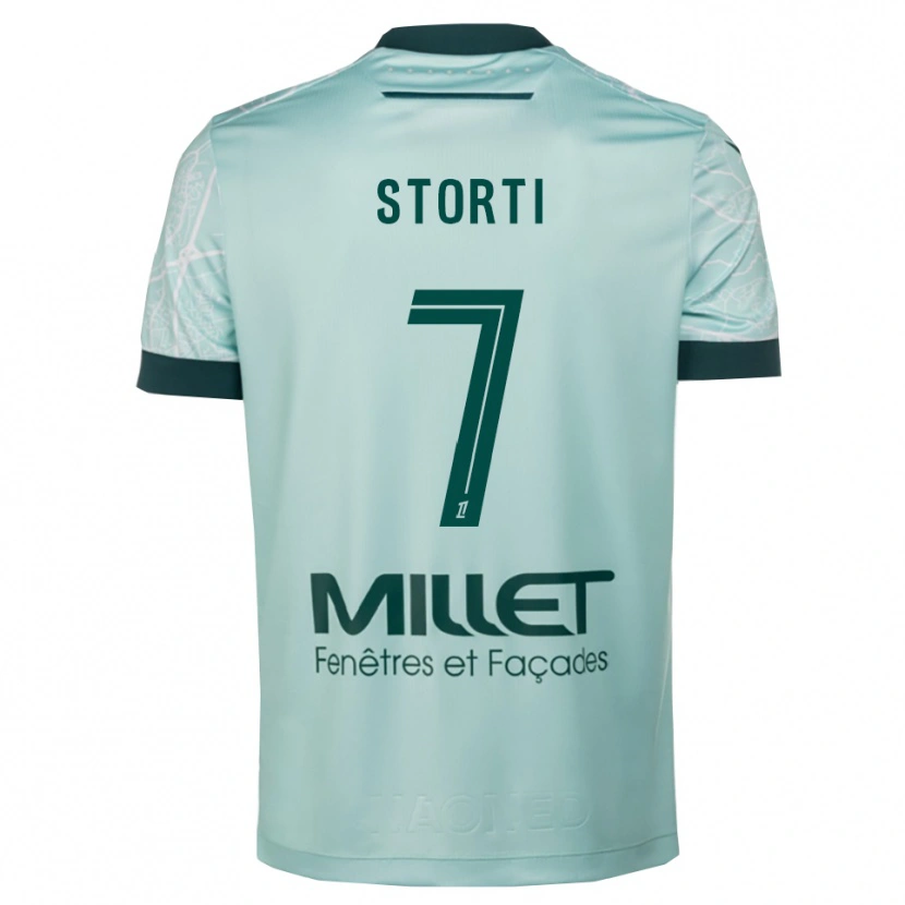 Danxen Enfant Maillot Lalia Storti #7 Vert Blanc Tenues Extérieur 2025/26 T-Shirt