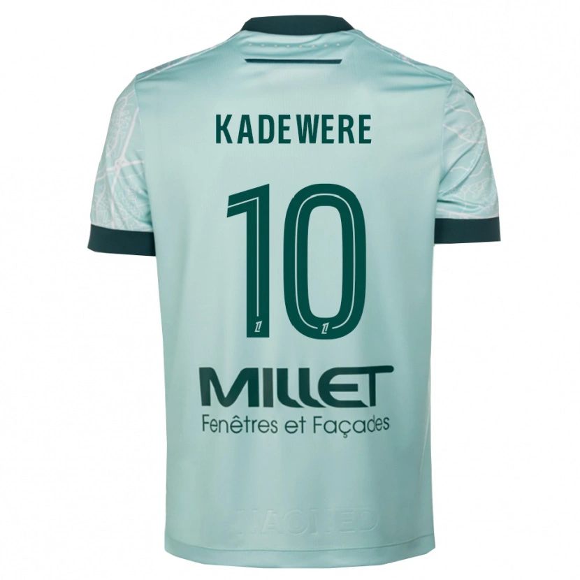 Danxen Enfant Maillot Tino Kadewere #10 Vert Blanc Tenues Extérieur 2025/26 T-Shirt