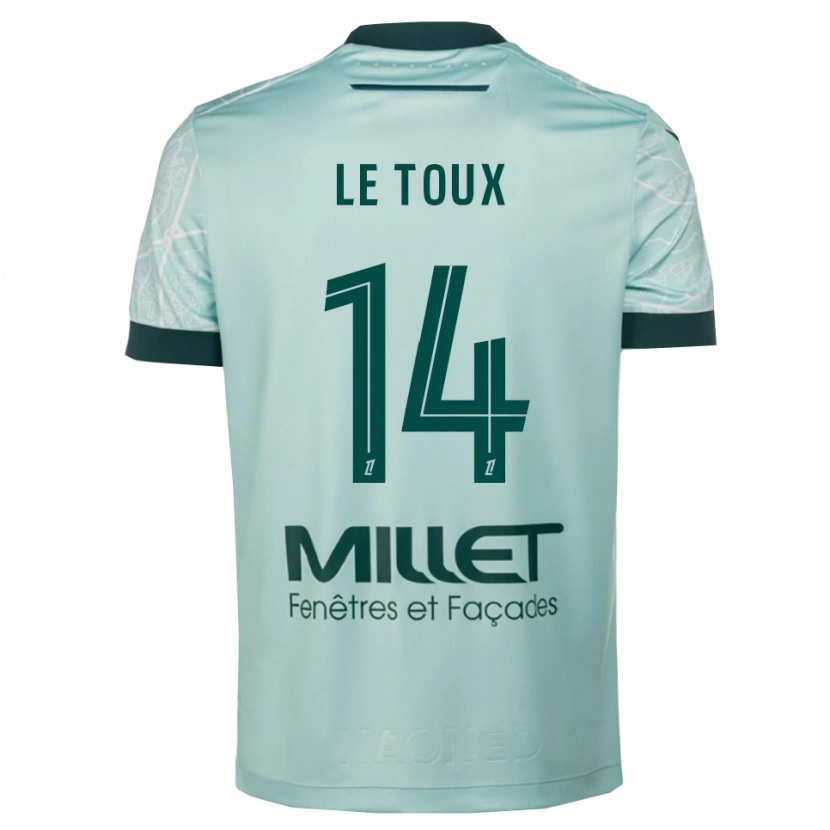 Danxen Enfant Maillot Many Le Toux #14 Vert Blanc Tenues Extérieur 2025/26 T-Shirt