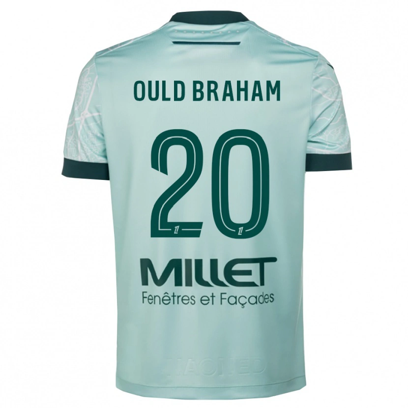 Danxen Enfant Maillot Amira Ould Braham #20 Vert Blanc Tenues Extérieur 2025/26 T-Shirt