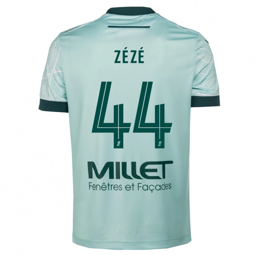 Danxen Enfant Maillot Nathan Zézé #44 Vert Blanc Tenues Extérieur 2025/26 T-Shirt