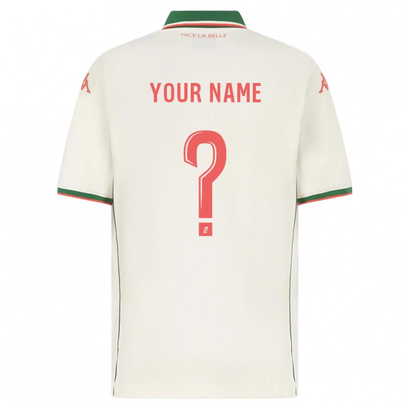Danxen Enfant Maillot Votre Nom #0 Blanc Vert Tenues Extérieur 2025/26 T-Shirt