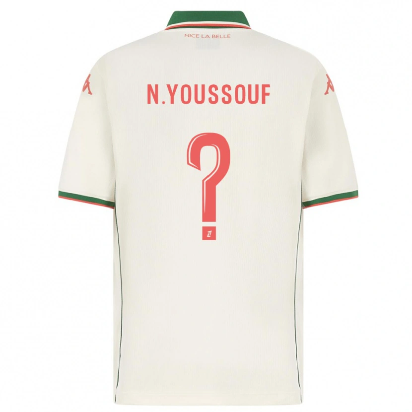 Danxen Enfant Maillot Naké Youssouf #0 Blanc Vert Tenues Extérieur 2025/26 T-Shirt