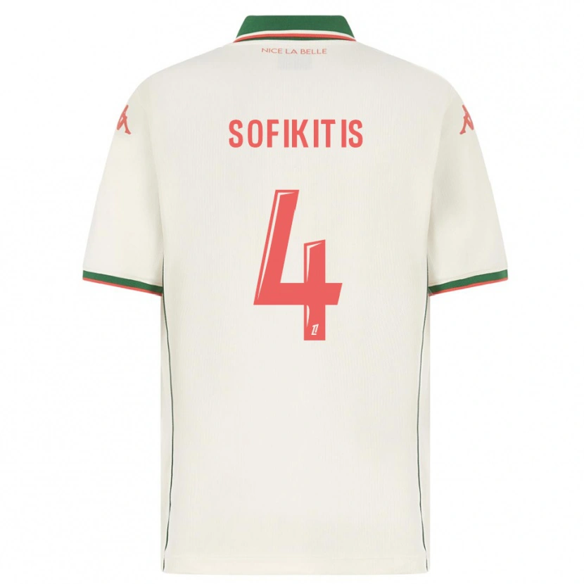 Danxen Enfant Maillot Yanis Sofikitis #4 Blanc Vert Tenues Extérieur 2025/26 T-Shirt