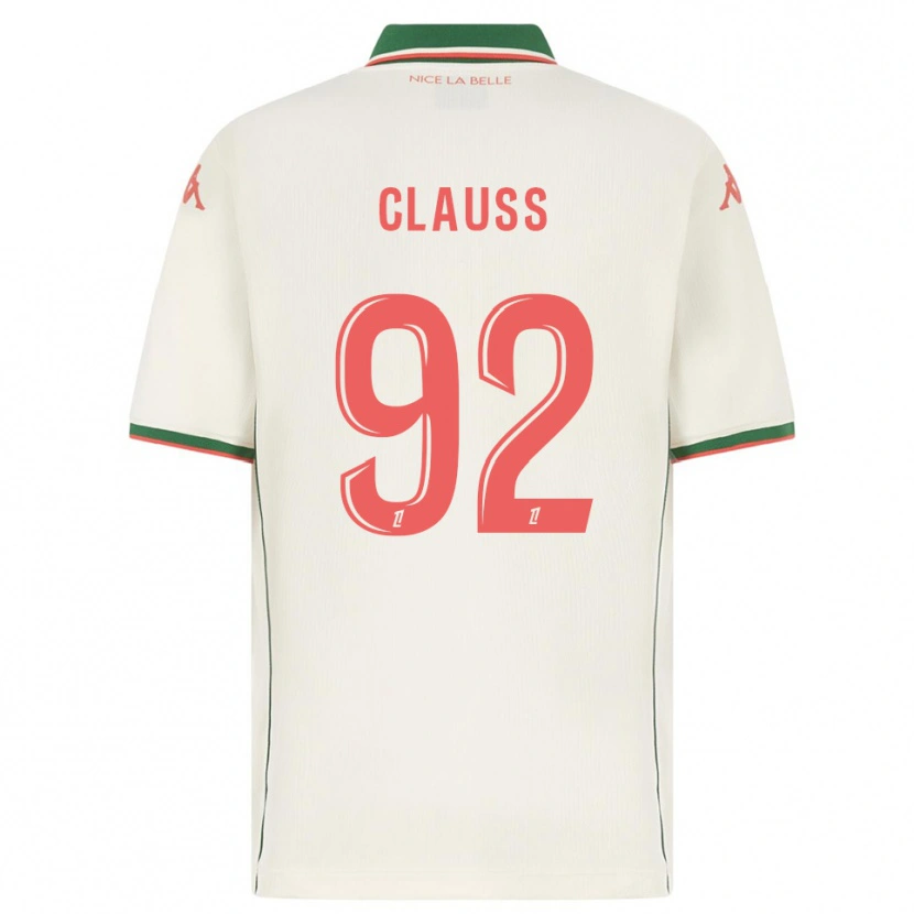 Danxen Enfant Maillot Jonathan Clauss #92 Blanc Vert Tenues Extérieur 2025/26 T-Shirt