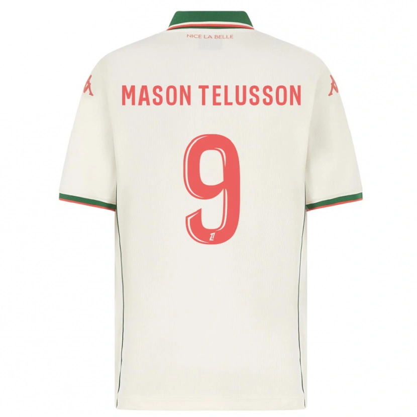 Danxen Enfant Maillot Jah-Mason Telusson #9 Blanc Vert Tenues Extérieur 2025/26 T-Shirt
