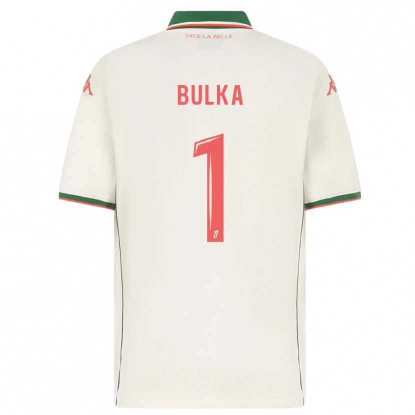 Danxen Enfant Maillot Marcin Bulka #1 Blanc Vert Tenues Extérieur 2025/26 T-Shirt
