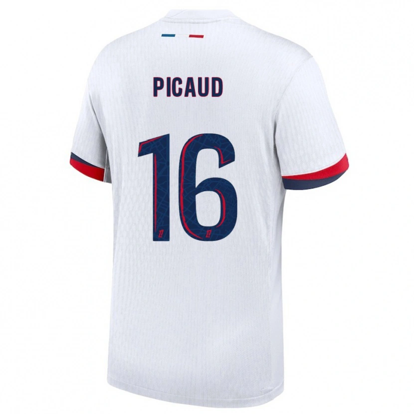 Danxen Enfant Maillot Constance Picaud #16 Blanc Rouge Tenues Extérieur 2025/26 T-Shirt